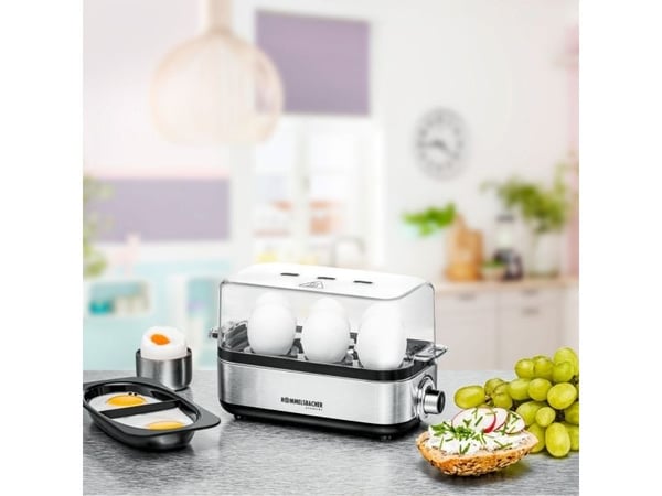 Rommelsbacher ER 600, 6 egg, Rustfritt stål, Rustfritt stål, Transparent, 400 W, 230 V, 228 mm