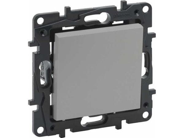 Legrand Niloe Step enkel knapp 6A aluminium 863309