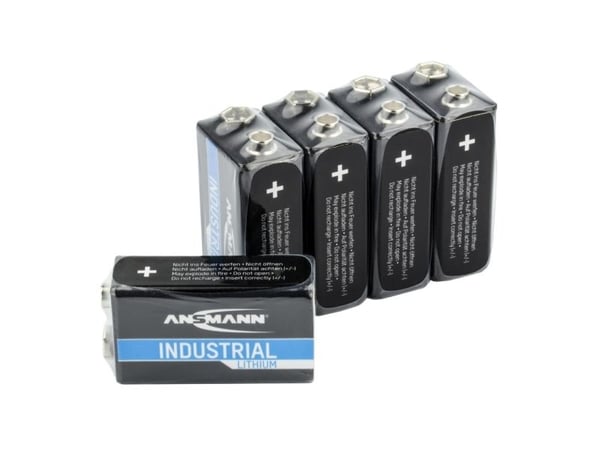 Ansmann 1505-0002, Single-use battery, Lithium, 9 V, 5 stykker, Svart, -40 - 60 °C