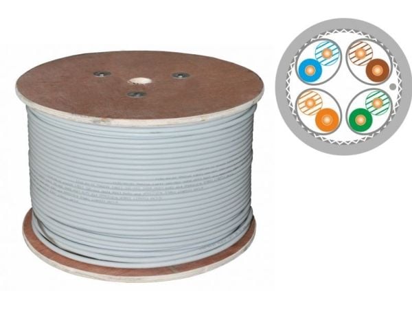 Alantec KIS7ALSOH500B, 500 m, Cat7a, S/FTP (S-STP), Lysegrå
