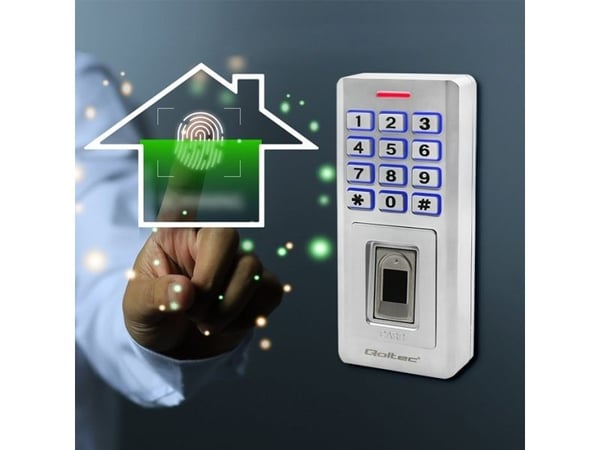 Qoltec OBERON - Dörrlås - kombination, nyckelbricka, nyckelkort, biometriskt - knappsats