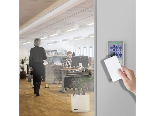 Qoltec OBERON - Dörrlås - kombination, nyckelbricka, nyckelkort, biometriskt - knappsats