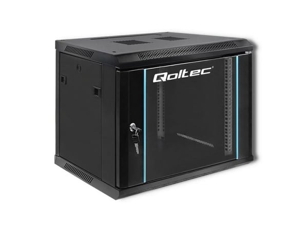 Qoltec - Rack skåp - svart - 9U - 19"