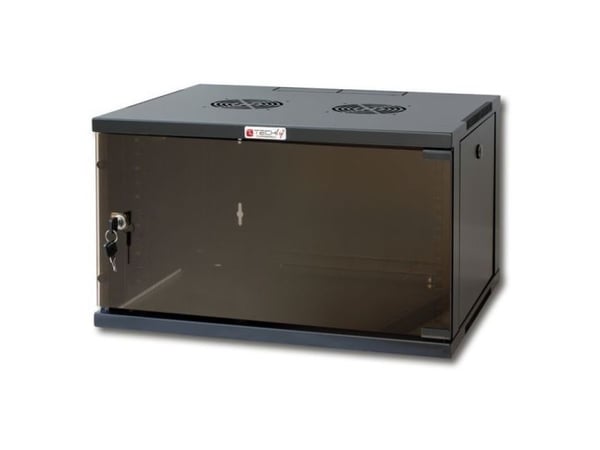 Techly I-CASE ER-1009B45, Seinään asennettava laitekehikko, 9U, 50 kg, Näppäinlukko, Säädettävät jalat, Tehostunut kaapelinhallinta