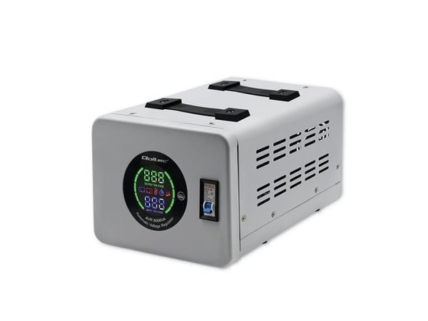 Qoltec Monolith - Automatisk spenningsregulator - 5000 VA - enkeltfase - grå