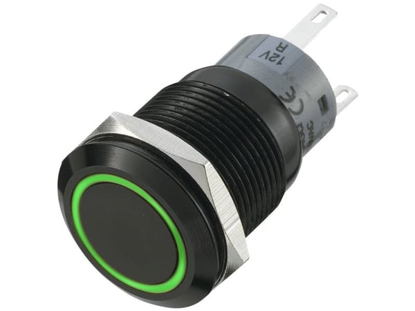 TRU COMPONENTS LAS1-AGQ-11E/G Kiinteä painike 250 V/AC 5 A 1 x Pois päältä/(Päälle) IP67 Kosketus 1 kpl