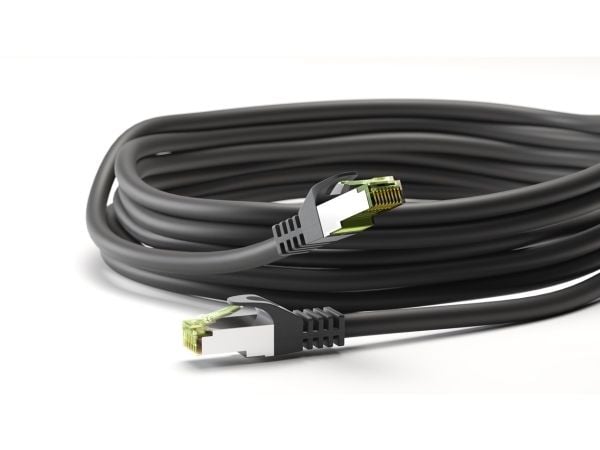 Goobay GHMT-sertifisert CAT 8.1 patchkabel, S/FTP (PiMF), svart (61092)