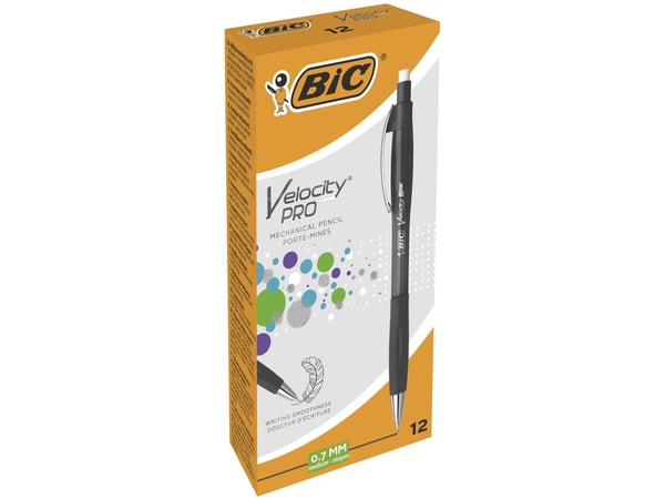 BIC ATLANTIS - Stiftpenna - grafit - HB - 0.7 mm - indragbar - med radergummi (paket om 12)