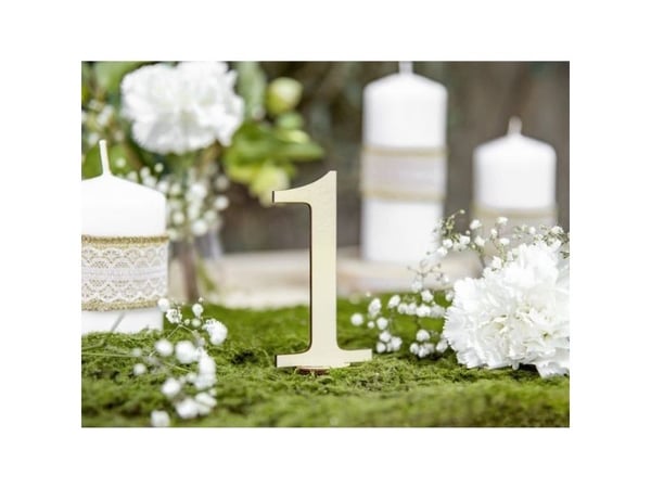 PartyDeco KPZ3-100-KARTON, Dekorativt tall, Tre, Tre, 105 mm, 18 stykker, 105 mm