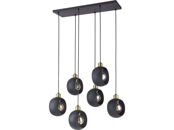 Hengelampe Orno JALA 6P, E27 maks. 15W, svart