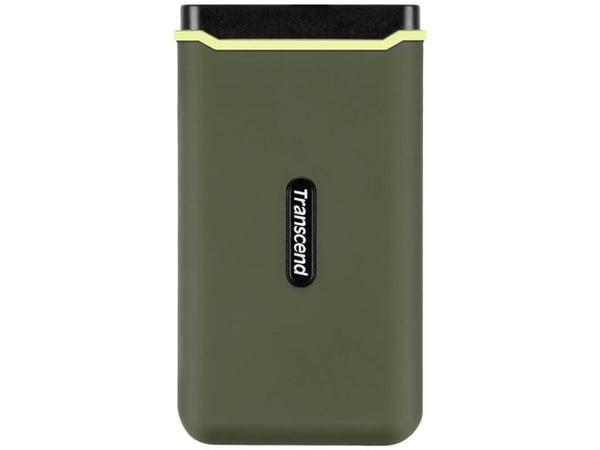 Transcend ESD380C, 500 GB, USB Type-C, USB 3.2 Gen 2x2, 20 Gbit/s, Salasanasuojaus, Vihreä