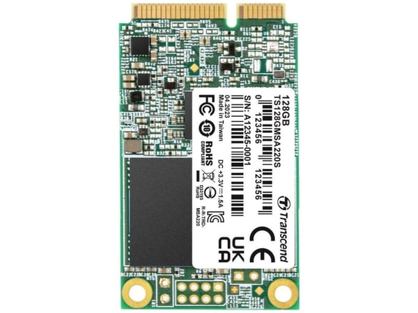 Transcend 220S, 128 GB, mSATA, 560 MB/s, 6 Gbit/s