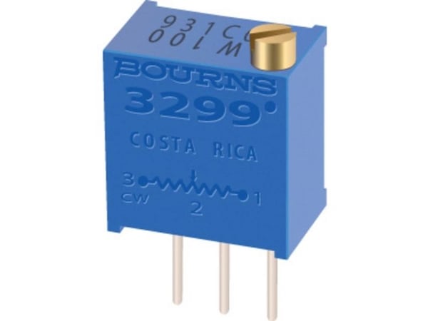 Bourns 3299W-1-103LF trimmer, lineær 0,5 W 10 kO 9000° (1 stk)