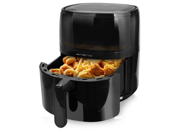 Emerio AF-129329.3, Varmluftsfrityr, 5 l, 80 °C, 200 °C, 60 min, Single/enkelt Emerio AF-129329.3, Varmluftsfrityr, 5 l, 80 °C, 200 °C, 60 min, Single/enkelt