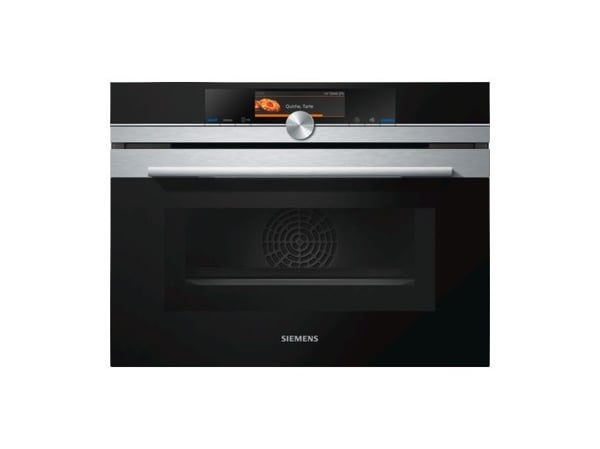 Siemens iQ700 CM678G4S1 - Kombinasjonsovn - innebygd - fordypning - bredde: 56 cm - dybde: 55 cm - høyde: 45 cm - med selvrens - rustfritt stål