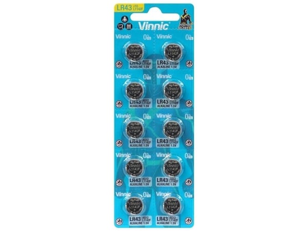 Vinnic LR43-batteri 10 stk