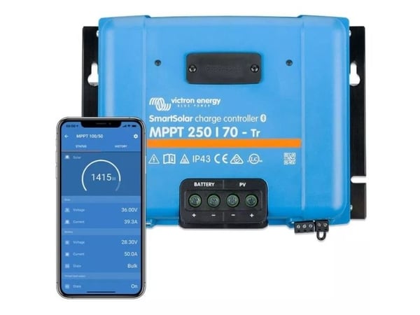 Victron Energy SmartSolar MPPT 250/70, 250 V, 70 A, IP43, Blå, -30 - 60 °C, 0 - 95%