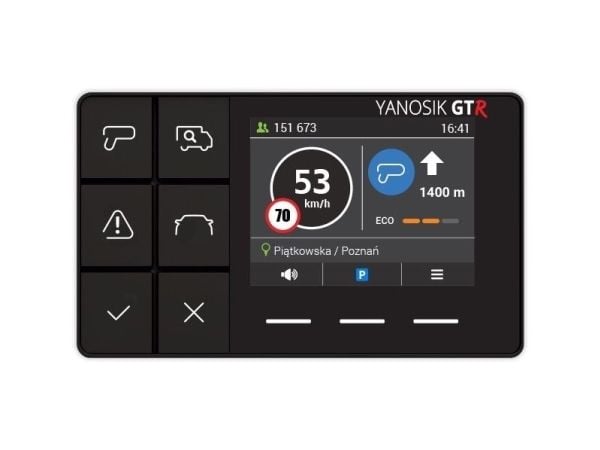 Yanosik GTR navigator håndholdt/fixed 6,1 cm (2,4") svart