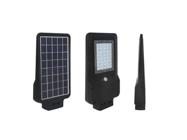 Upphängningslampa 15W gatelykta V-TAC, svart, med solpanel, 4000K (naturvit)