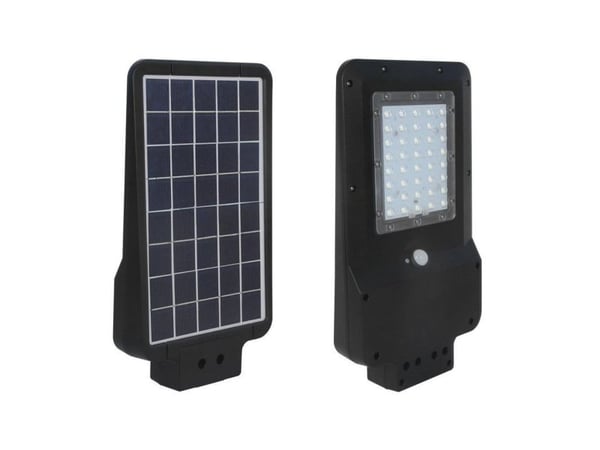 Upphängningslampa 15W gatelykta V-TAC, svart, med solpanel, 4000K (naturvit)