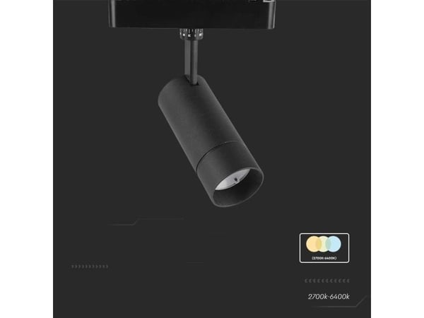 V-TAC 8W LED aksentlampe SMART med magnetfester, sort, 2700/6400K