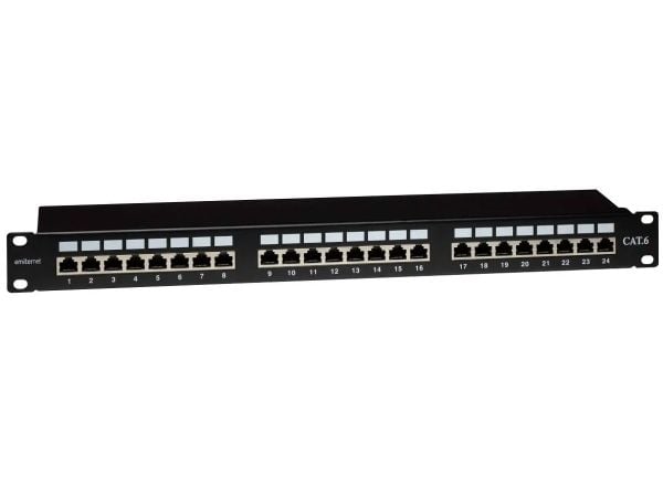 EMITERNET Panel 19" 24xRJ45 STP cat.6 (1U) with shelf EMS/PPFA674EKS248C6