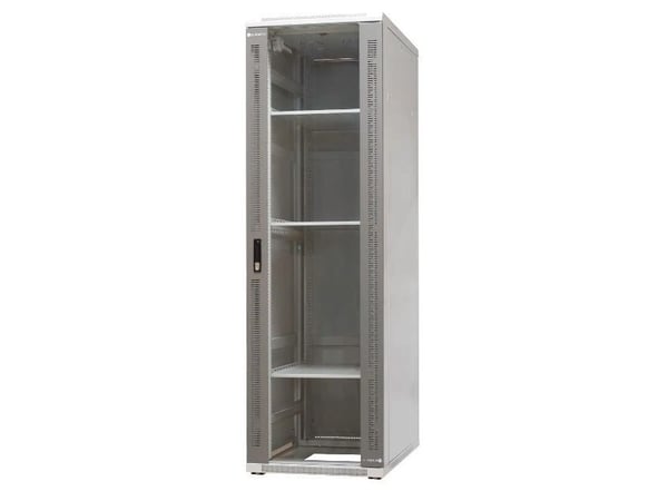 EMITERNET Free-standing frame cabinet EmiterNet Top, 42U, front door sheet metal/glass, 600x1000x1980mm (width/depth/height) EM/SH05D-6042