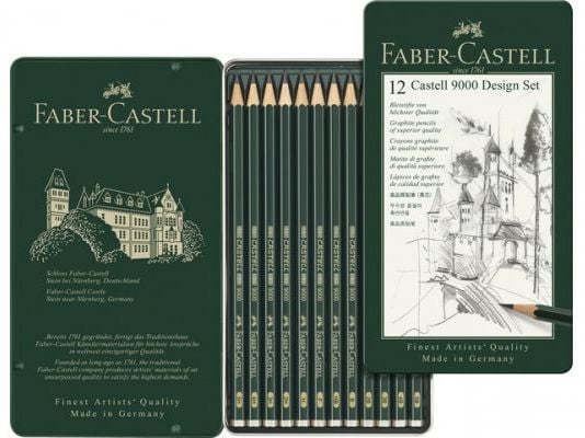 Faber-Castel Design Set 9000, 5B-5H, 12 kynää