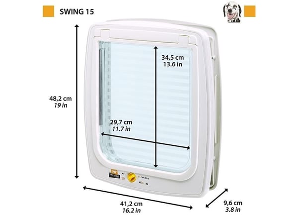 FERPLAST Swing 15 - Iso koiran ovi, ruskea