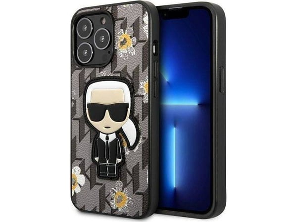 Karl Lagerfeld KLHCP13XPMNFIK1 iPhone 13 Pro Max 6.7" harmaa/harmaa Kukka Ikonik Karl