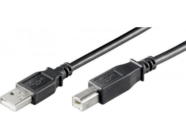 goobay - USB-kabel - USB-type B (hann) til USB (hann) - USB 2.0 - 1.8 m - svart