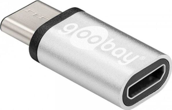 goobay - USB-adapter - Micro-USB type B (hunn) til USB-C (hann) - USB 2.0 - sølv