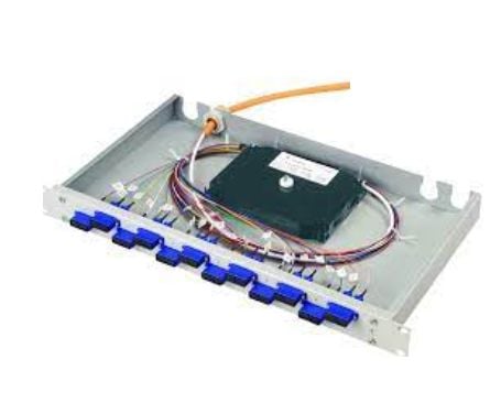 Telegärtner H02030D9008, 12 x SC, Fiber, Plast, Stål, Rackmontering, 1U, 2 m
