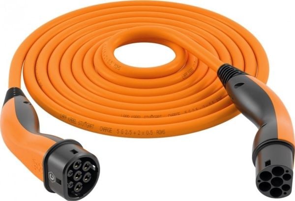 LAPP Helix Type 2 -auton latauskaapeli, jopa 11 kW, 5 m, oranssi (5555935013)