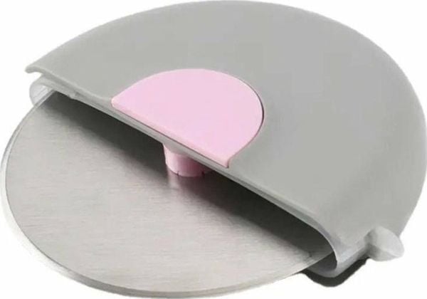 Aptel Pizzakniv med rund skiva 8,5 cm grårosa AG680B