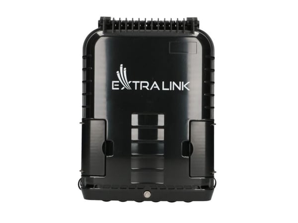 Extralink Jennifer | Valokuiturasia | 16 liitosta, musta, liittimellä varustettuna