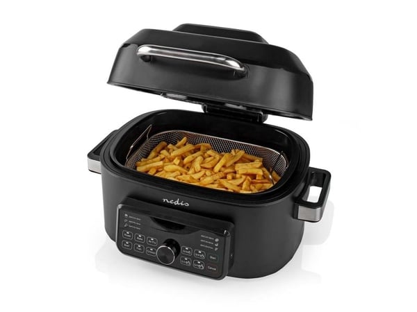 Nedis KAAFG600BK, Varmluftsfrityr, 6 l, 120 °C, 265 °C, 120 min, Single/enkelt
