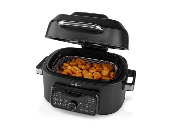 Nedis KAAFG600BK, Varmluftsfrityr, 6 l, 120 °C, 265 °C, 120 min, Single/enkelt