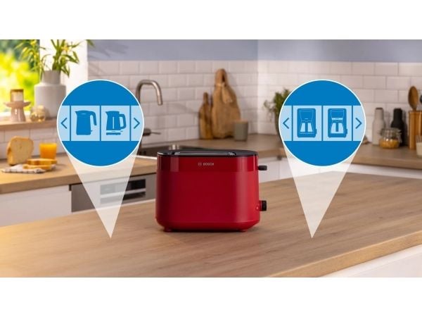 Bosch MyMoment TAT2M124 - Brødrister - 2 skive - 2 Spor - dyp rød