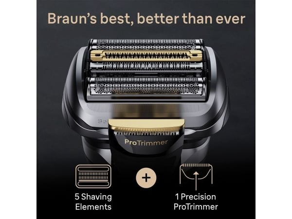 Braun Series 9 Pro+ 9515s, Metallisk, Knappar, Batteri, Litium-Ion (Li-Ion), Inbyggt batteri, 60 min
