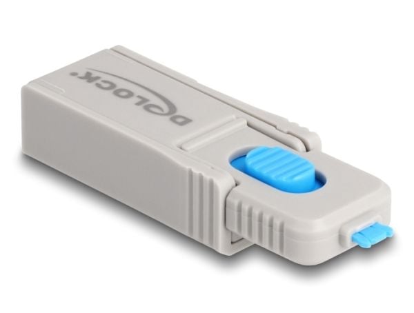 DeLOCK 20923, Portin lukitsin + avain, USB A-tyyppi, Sininen, Harmaa, Muovi, 6 kpl, Muovipussi