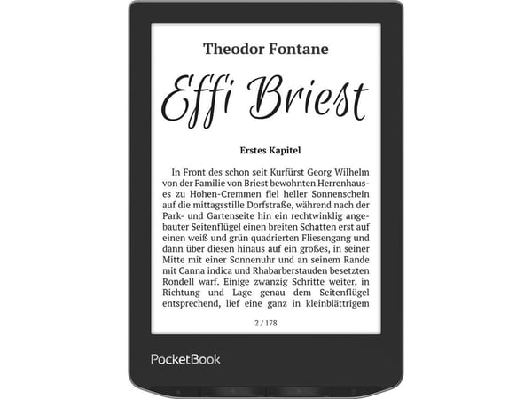 PocketBook Verse, 15,2 cm (6"), E Ink Carta, 758 x 1024 piksler, ACSM, DOCX, AZW, DjVu, PRC, AZW3, EPUB, MOBI, RTF, EPUB DRM, FB2, PDF, CBR, FB2.ZI...