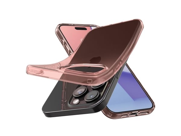 Spigen Crystal Flex, Suojus, Apple, iPhone 15 Pro Max, 17 cm (6.7"), Ruusu
