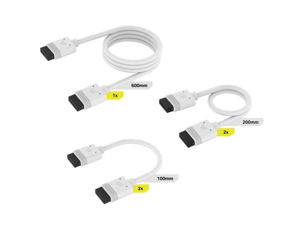 Corsair iCUE LINK - Ström-/datakabelsats - CORSAIR iCUE-länk till CORSAIR iCUE-länk - vit