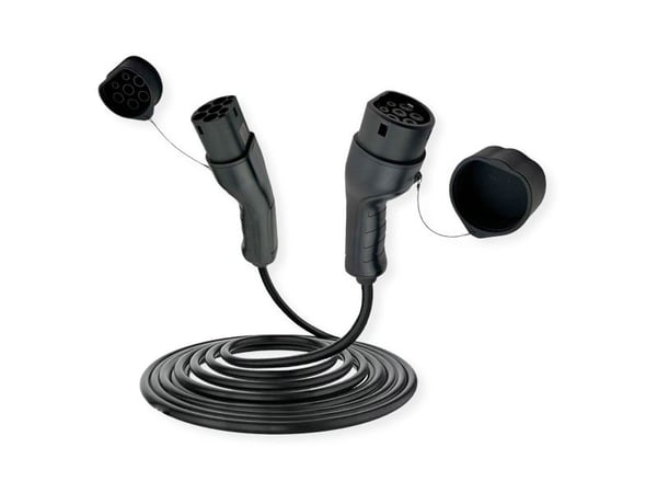 ROLINE 19.08.0015, Sort, Type 2, Type 2, Lige, Lige, IP54, IP65