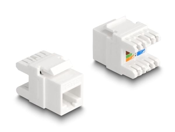 DeLOCK 88131, flat, hvit, RJ-45, LSA, hann, kvinne