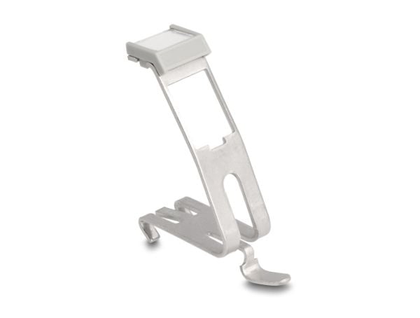 Delock - Modular insert holder - with labeling field 1 port, metal - DIN-skinnemonterbar