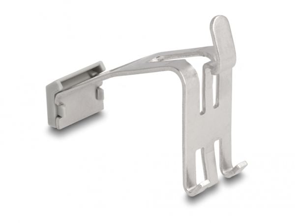 Delock - Modular insert holder - with labeling field 1 port, metal - DIN-skinnemonterbar