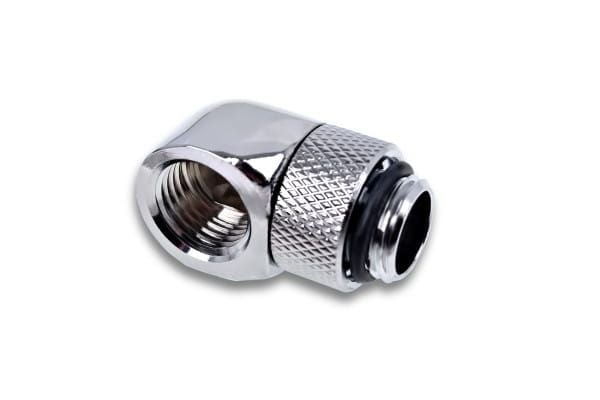 Alphacool 17616, Passende, Messing, Kromfarget, 1/4", 90°, Hunkjønn