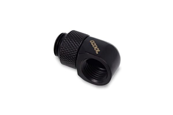 Alphacool 17615, Letkun välikappale, 1/4", Uros/naaras, Messinki, Musta